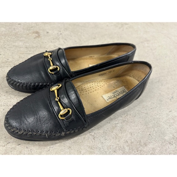 Belvedere Florence Bit Loafers Men's Sz 10 M Black‎ Leather Italian Handmade - Picture 2 of 12